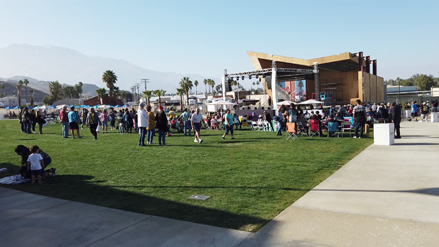 Cathedral City Community Amphitheater Park  event during construction