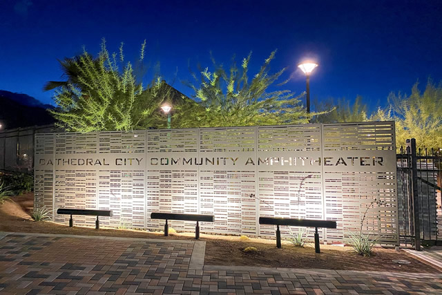 Cathedral City Community Amphitheater Park Sign